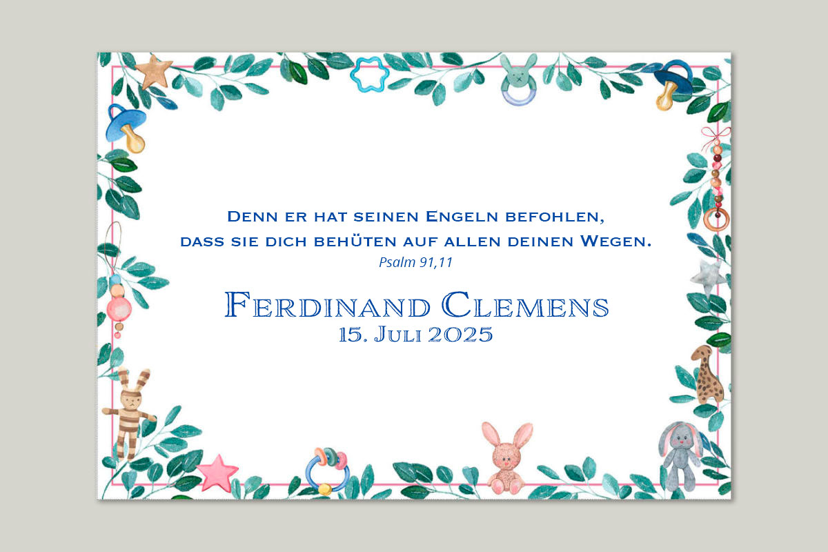 Geburtsanzeige bibelverse