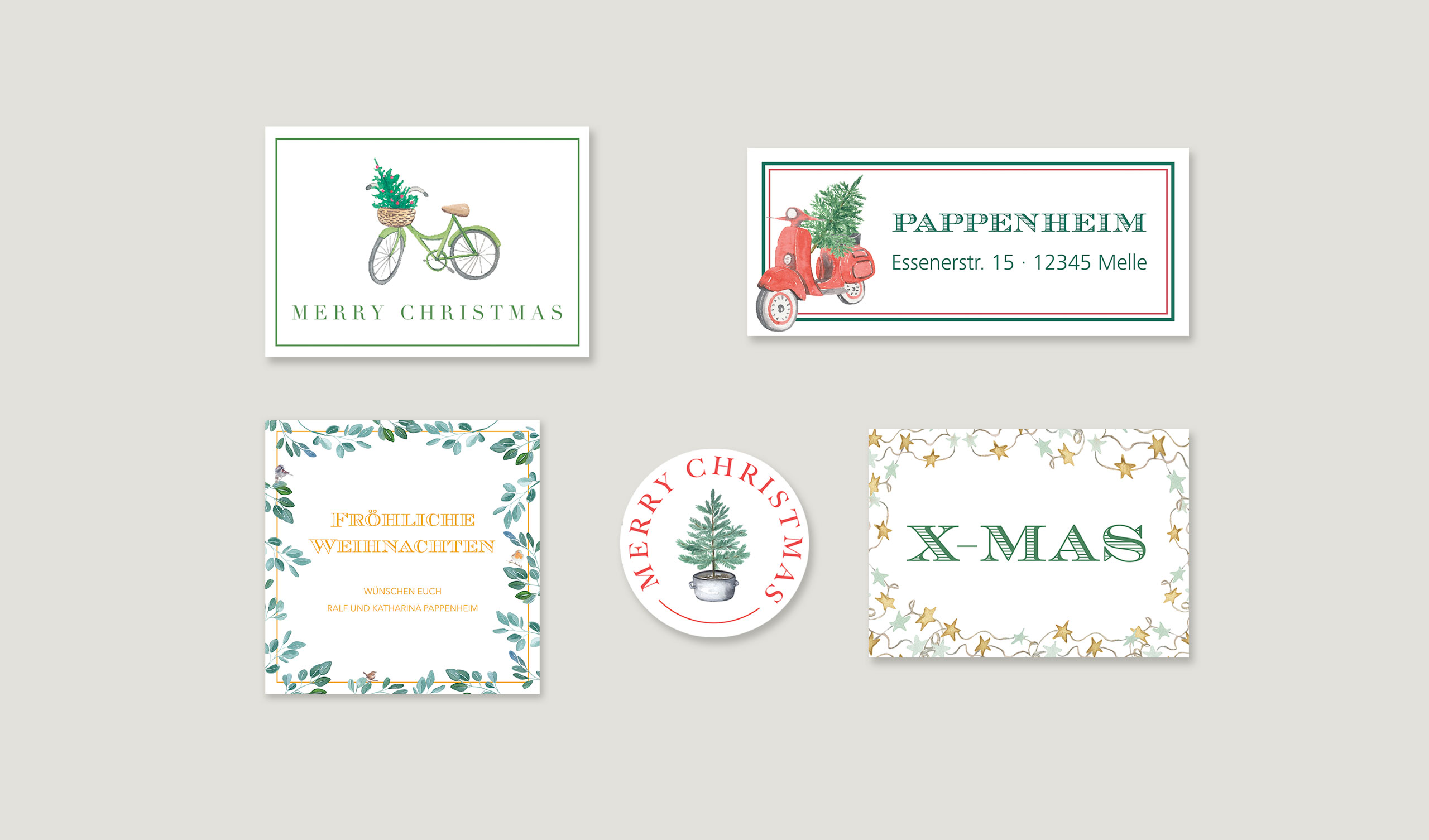 Exklusive Weihnachtsetiketten bestellen
